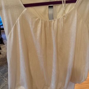 Bubble hem shimmery tee